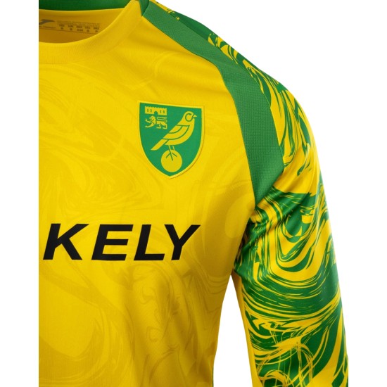 Kinder Norwich City 2026/27 Langarm-Heimtrikot