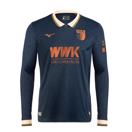 Kinder FC Augsburg 2025/26 Sonder-Langarm-Trikot – Dunkelblau Kinder FC Augsburg 2025/26 Sonder-Langarm-Trikot – Dunkelblau