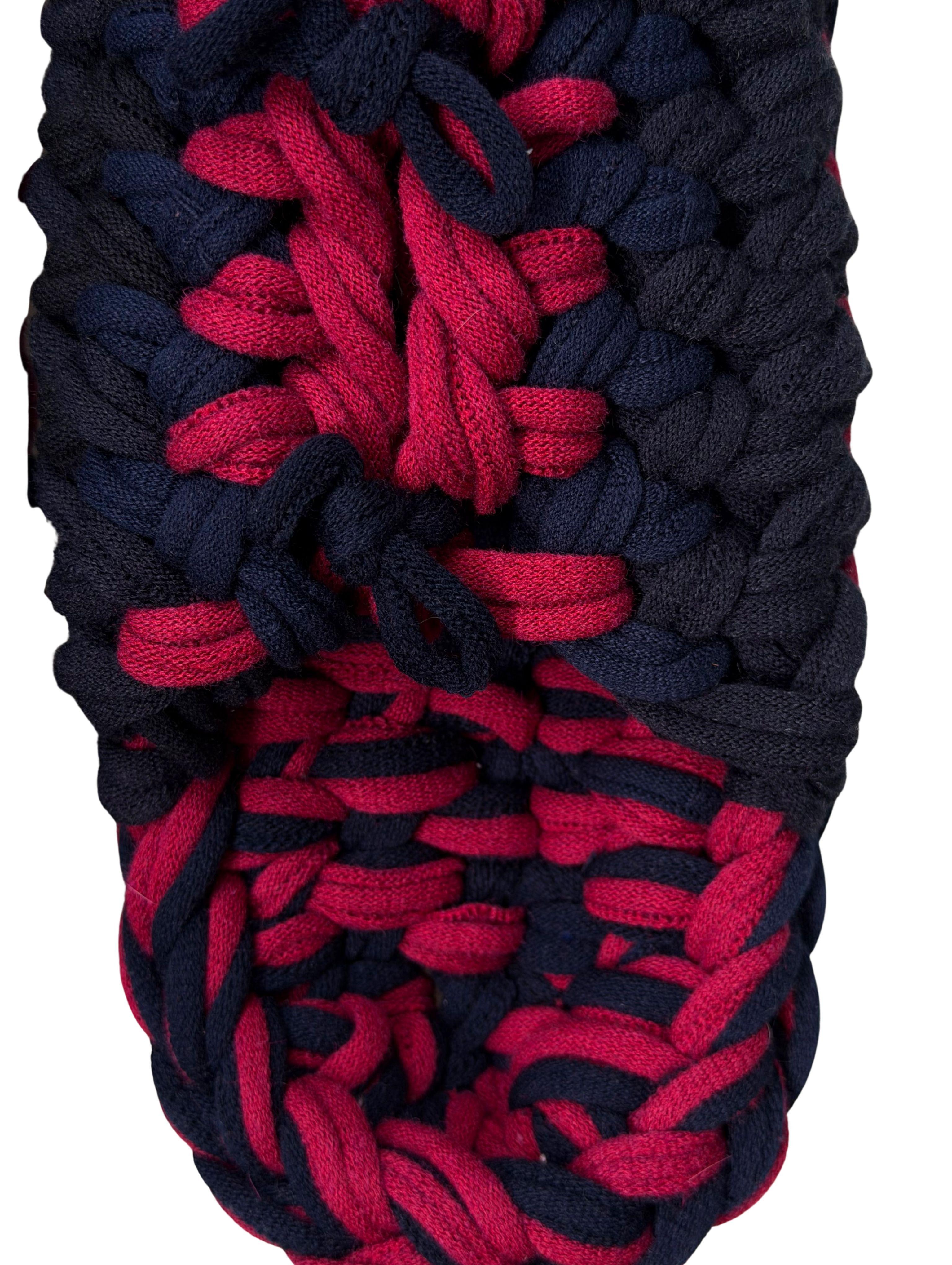 Gestrickte Upcycling-Hausschuhe