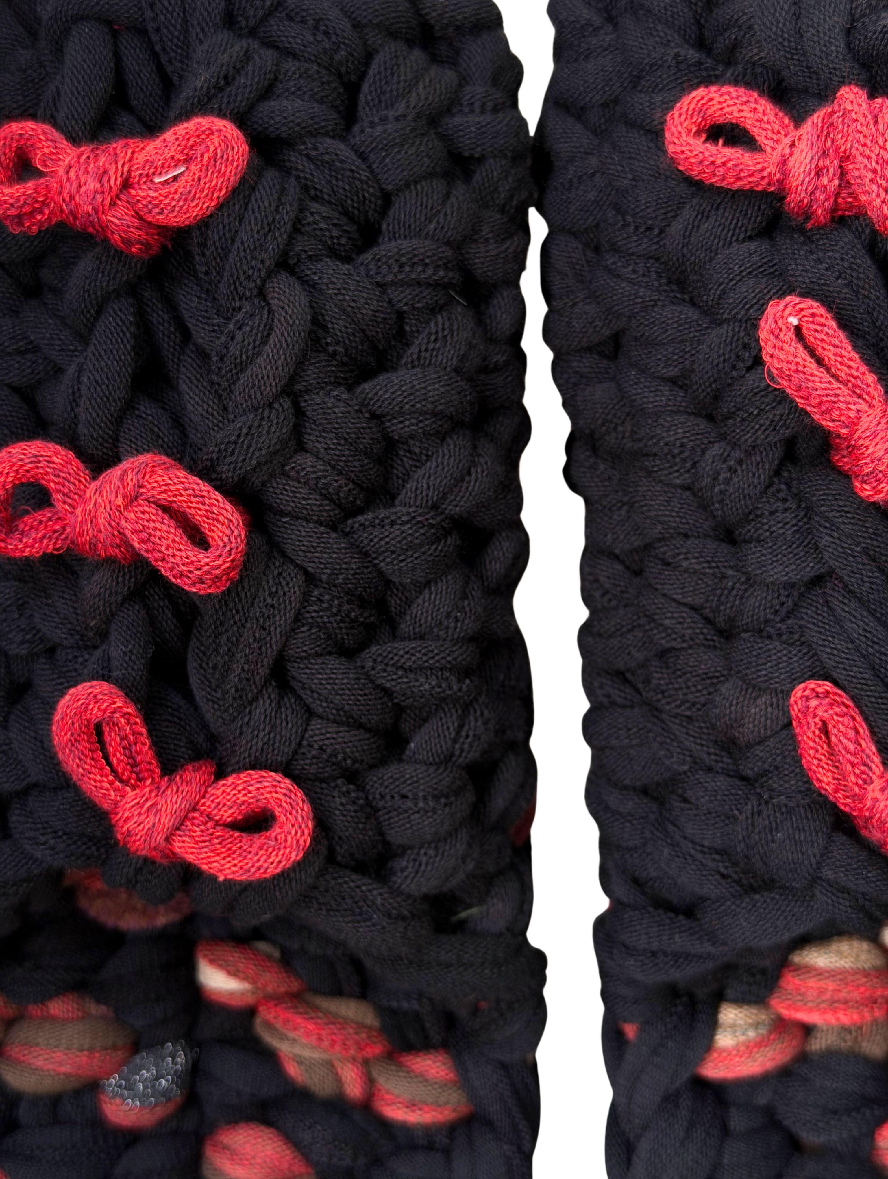 Gestrickte Upcycling-Hausschuhe Gestrickte Upcycling-Hausschuhe