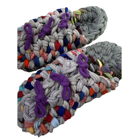 Gestrickte Upcycling-Hausschuhe Gestrickte Upcycling-Hausschuhe