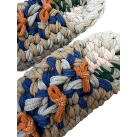 Gestrickte Upcycling-Hausschuhe Gestrickte Upcycling-Hausschuhe