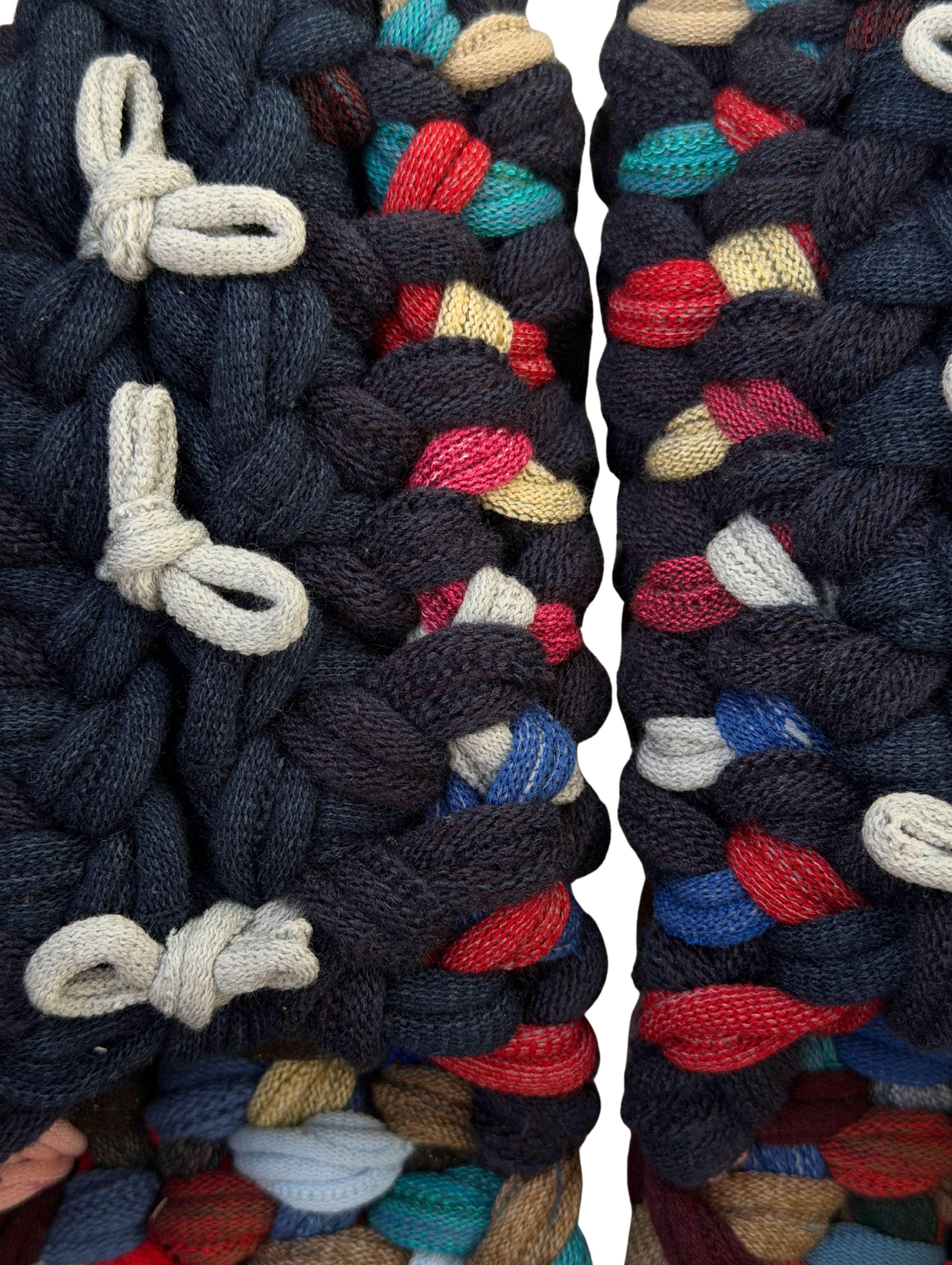 Gestrickte Upcycling-Hausschuhe Gestrickte Upcycling-Hausschuhe