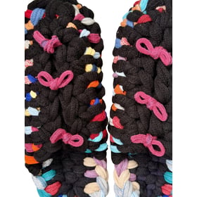 Gestrickte Upcycling-Hausschuhe