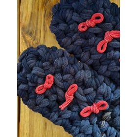 Gestrickte Upcycling-Hausschuhe Gestrickte Upcycling-Hausschuhe