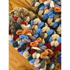 Gestrickte Upcycling-Hausschuhe
