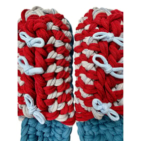 Gestrickte Upcycling-Hausschuhe Gestrickte Upcycling-Hausschuhe