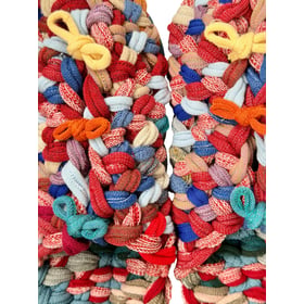 Gestrickte Upcycling-Hausschuhe Gestrickte Upcycling-Hausschuhe