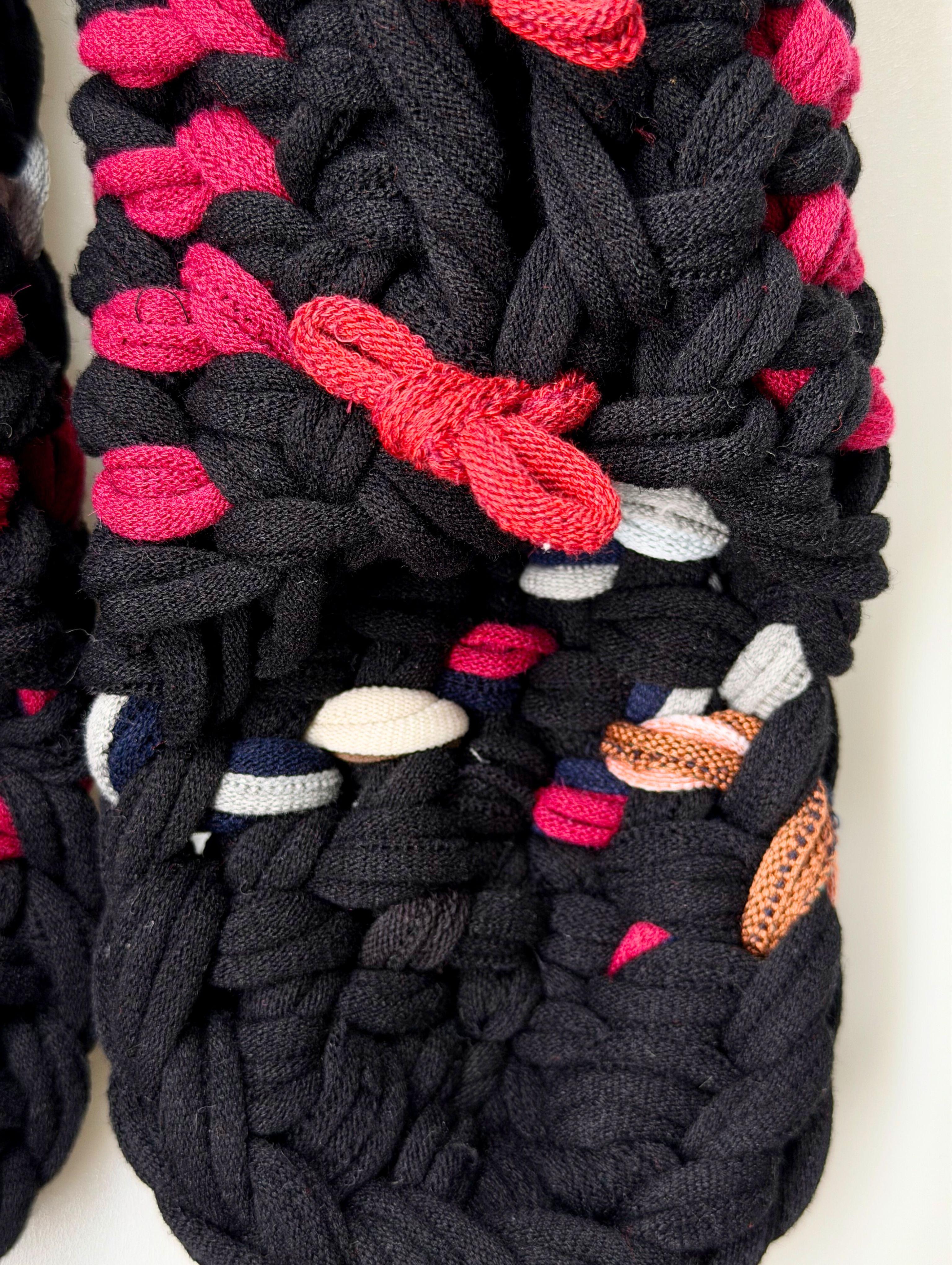 Gestrickte Upcycling-Hausschuhe Gestrickte Upcycling-Hausschuhe
