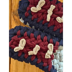 Gestrickte Upcycling-Hausschuhe Gestrickte Upcycling-Hausschuhe