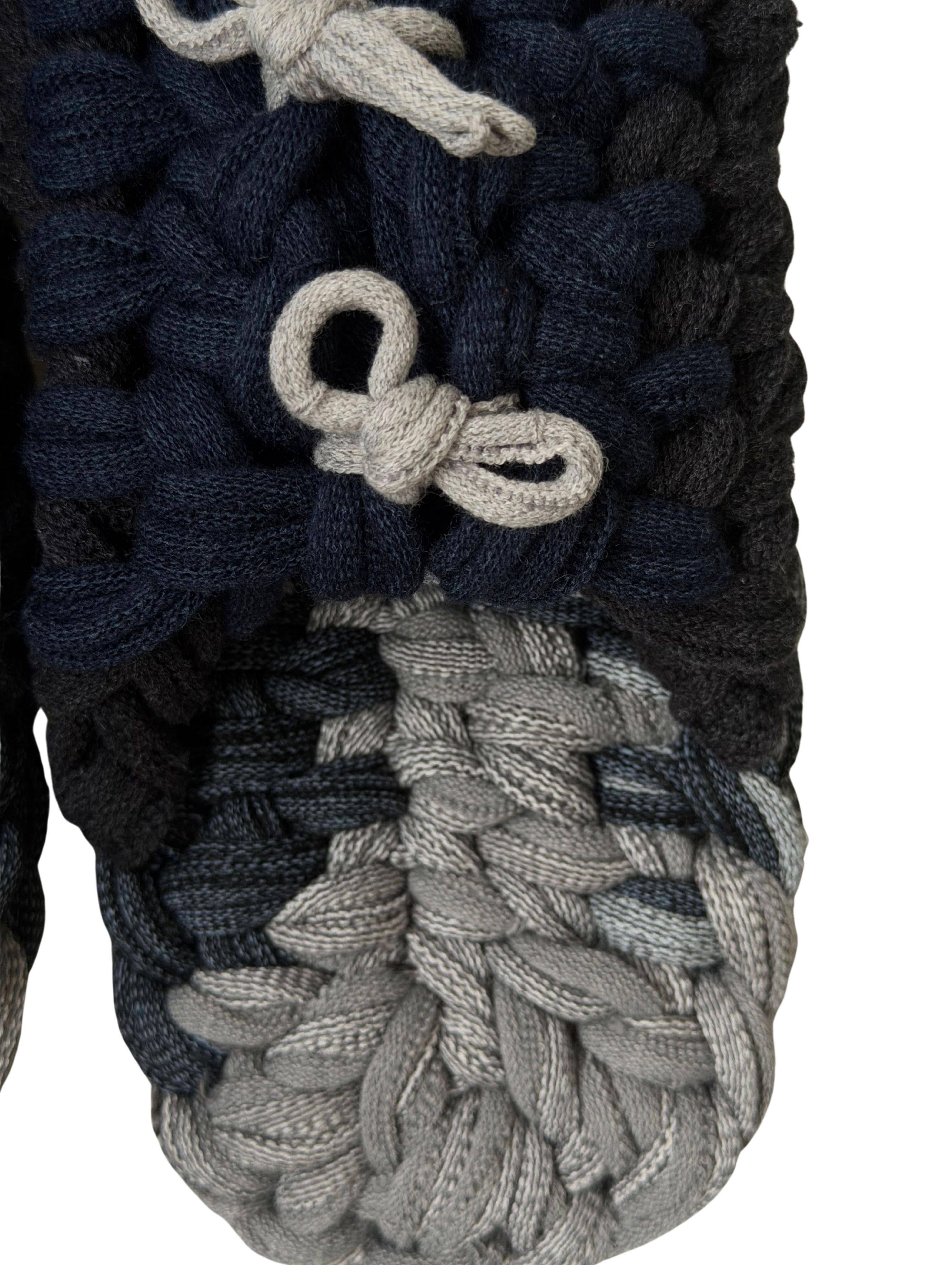 Gestrickte Upcycling-Hausschuhe Gestrickte Upcycling-Hausschuhe