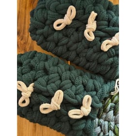 Gestrickte Upcycling-Hausschuhe Gestrickte Upcycling-Hausschuhe